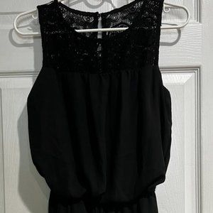 Black Lace Romper